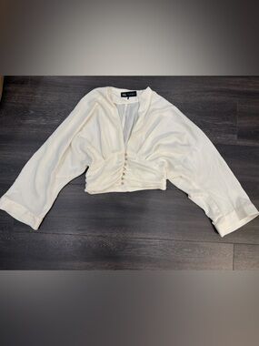 Zara Ivory Off-Shoulder Blouse